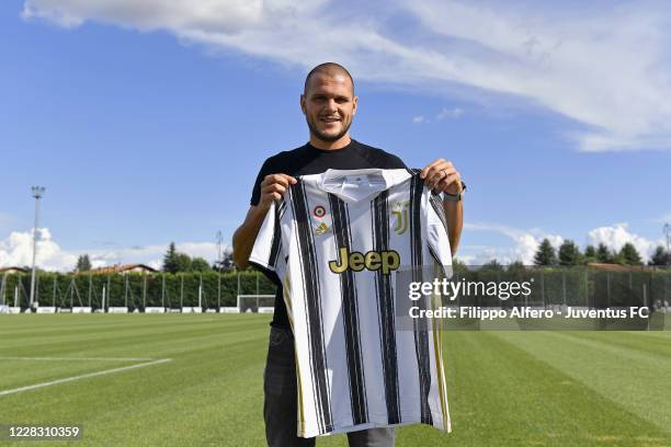 Juventus U23 Unveils New Signing Andrea Brighenti at Juventus Center Vinovo on September 2, 2020 in Vinovo, Italy.