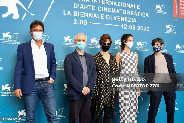 Italian actor Adriano Giannini, Italian director Daniele Luchetti, Italian actress Laura Morante, Italian actress Linda Caridi and Italian actor...