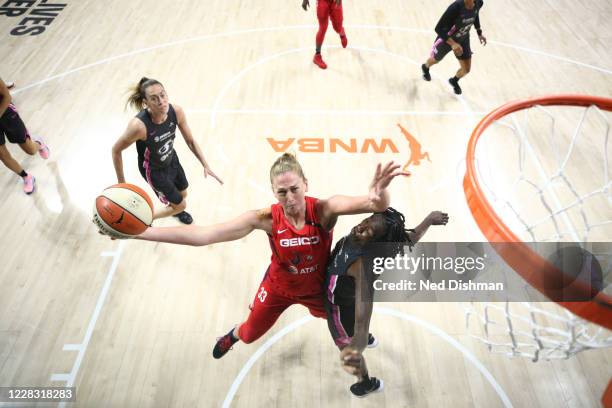 Emma Meesseman of the Washington Mystics shoots the ball against the Seattle Storm on September 2, 2020 at Feld Entertainment Center in Palmetto,...