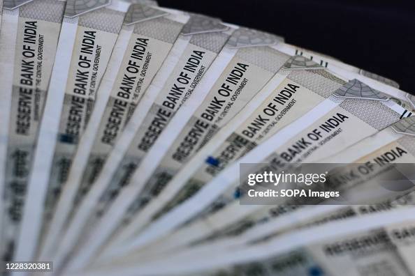 7 Ruppe Note In this photo illustration five hundred Indian rupee notes. News Photo ...
