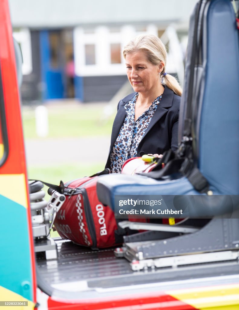 The Countess Of Wessex Visits Thames Valley Air Ambulance