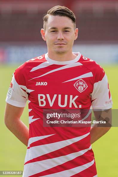 Florian Flecker of FC Würzburger Kickers poses during the team... News