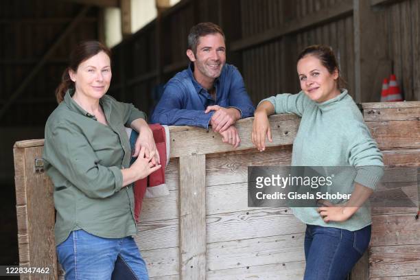 Bettina Mittendorfer, Rene Oltmanns and Judith Peres during a photo call for the ARD series "Watzmann ermittelt" on September 4, 2020 at...