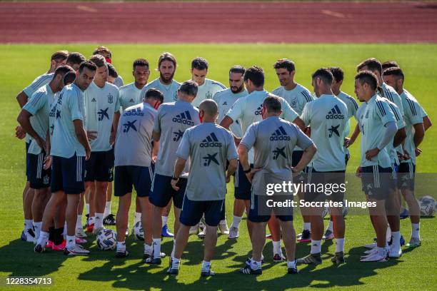 Pau Torres of Spain, Fabian Ruiz of Spain, Ferran Torres of Spain, Thiago Alcantara of Spain, Sergio Busquets of Spain, Dani Olmo of Spain, Ansu Fati...