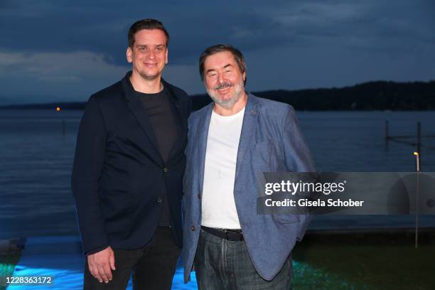 Dominik Elstner and his uncle Bernd Elstner, brother of Hannelore Elsner attend the Hannelore-Elsner-Award during the Fuenf Seen Film Festival at...
