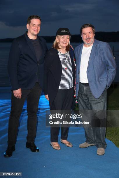 Dominik Elstner, Bernd Elstner, brother of Hannelore Elsner, and his wife Birgit Elsner attend the Hannelore-Elsner-Award during the Fuenf Seen Film...