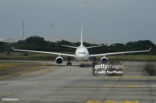 Lebanon Middle East airline arriving at at Murtala Muhammed International Airport , after a five-month closure of the Nigerian airspace due to the...