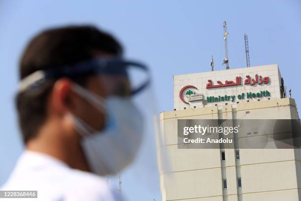Healthcare workers gather to stage a protest in front of the Health Ministry building, demanding improvement of working conditions, able to obtain...