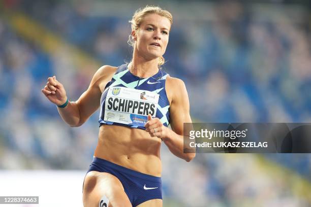 Netherlands' Dafne Schippers wins the 100m race during the IAAF World Athletics Continental Gold meeting at Kamila Skolimowska Memorial in Chorzow,...