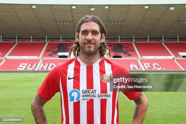 Former Sunderland player Danny Graham pictured at The Stadium of Light after signing for a second time on September 7, 2020 in Sunderland, England.