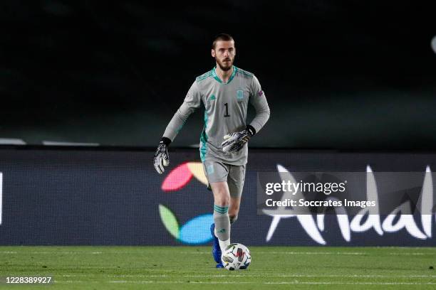 David De Gea of Spain during the UEFA Nations league match between Spain v Ukraine at the Alfredo Di Stefano Stadium on September 6, 2020 in Seville...
