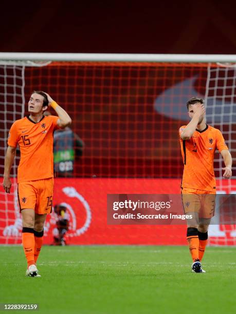 Marten de Roon of Holland, Joel Veltman of Holland during the UEFA Nations league match between Holland v Italy on September 7, 2020