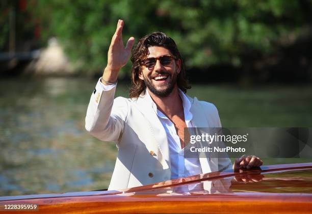 Ignazio Moser is seen arriving at the Excelsior during the 77th Venice Film Festival on September 07, 2020 in Venice, Italy.