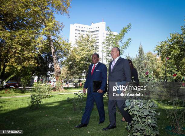 Turkish Foreign Minister, Mevlut Cavusoglu and Minister of Foreign Affairs, Cooperation and Congolese Abroad of the Republic of Congo Jean-Claude...