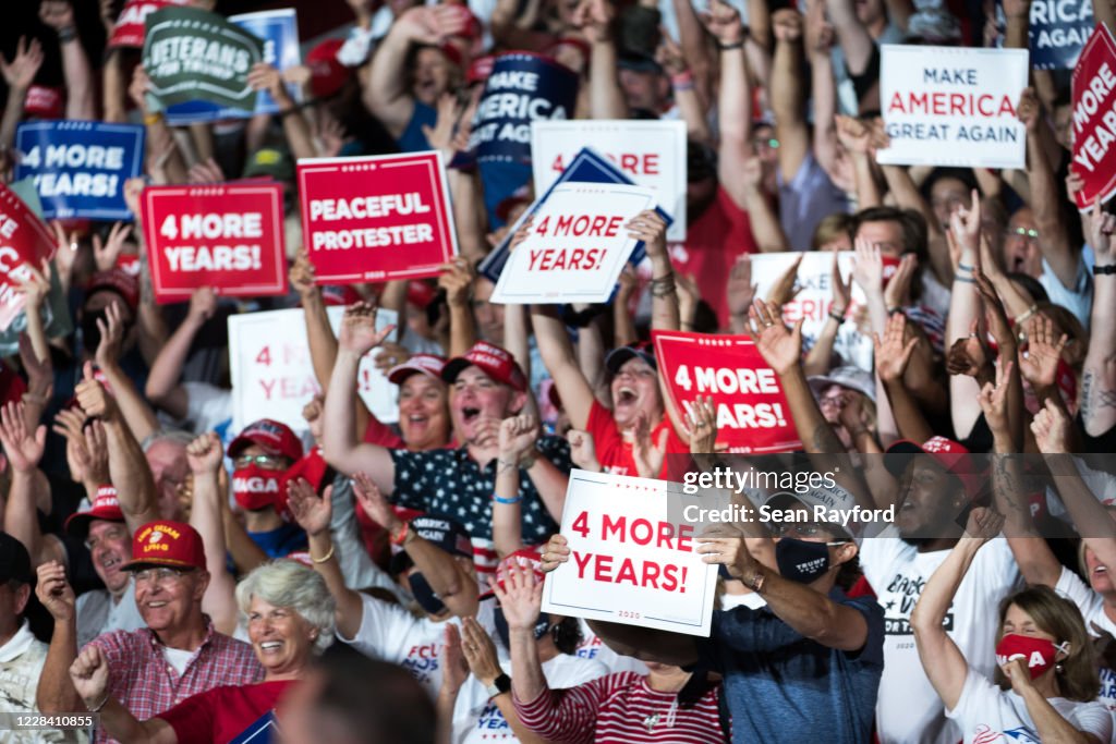 Donald Trump Campaigns In Winston Salem, North Carolina