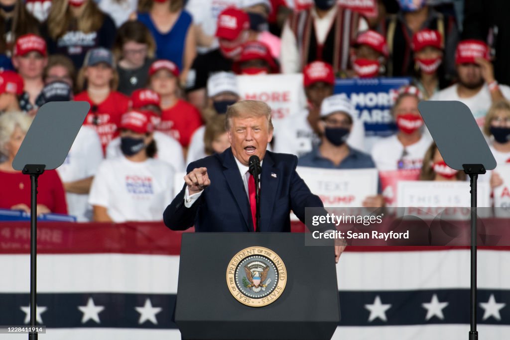 Donald Trump Campaigns In Winston Salem, North Carolina