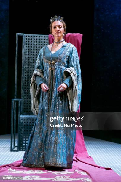 The actress Ana Ruiz during the performance of EDUARDO II OJOS DE NIEBLA at the Fine Arts Theater of Madrid, Spain, on September 8, 2020.