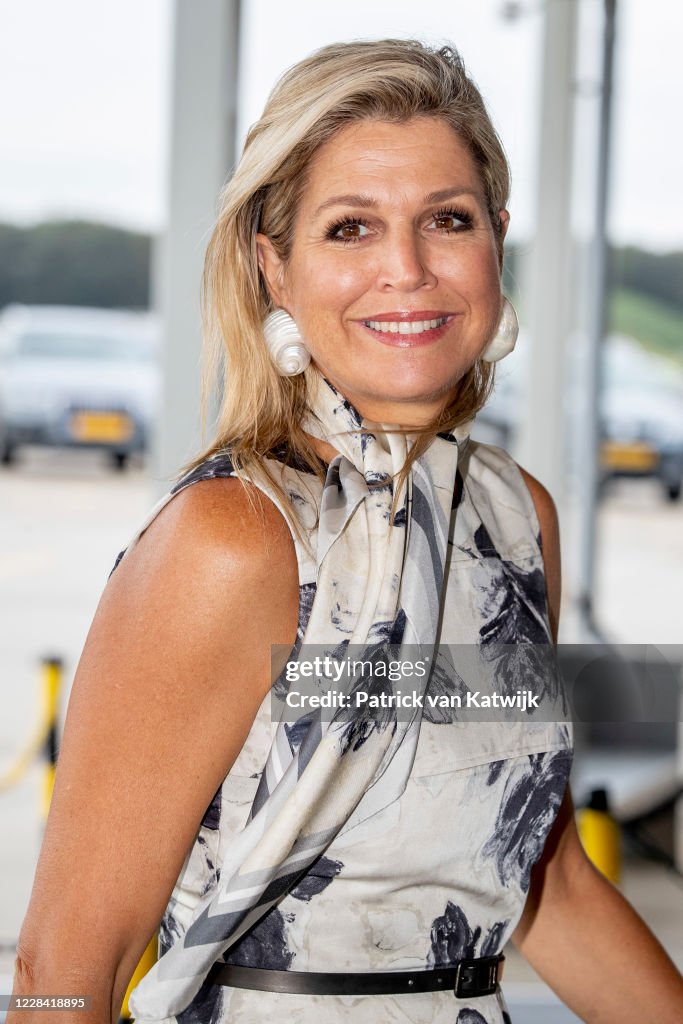 Queen Maxima Of The Netherlands Attends A Music Project In Katwijk