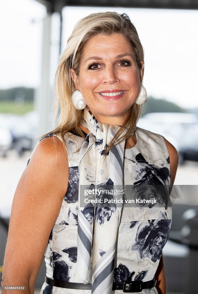 Queen Maxima Of The Netherlands Attends A Music Project In Katwijk