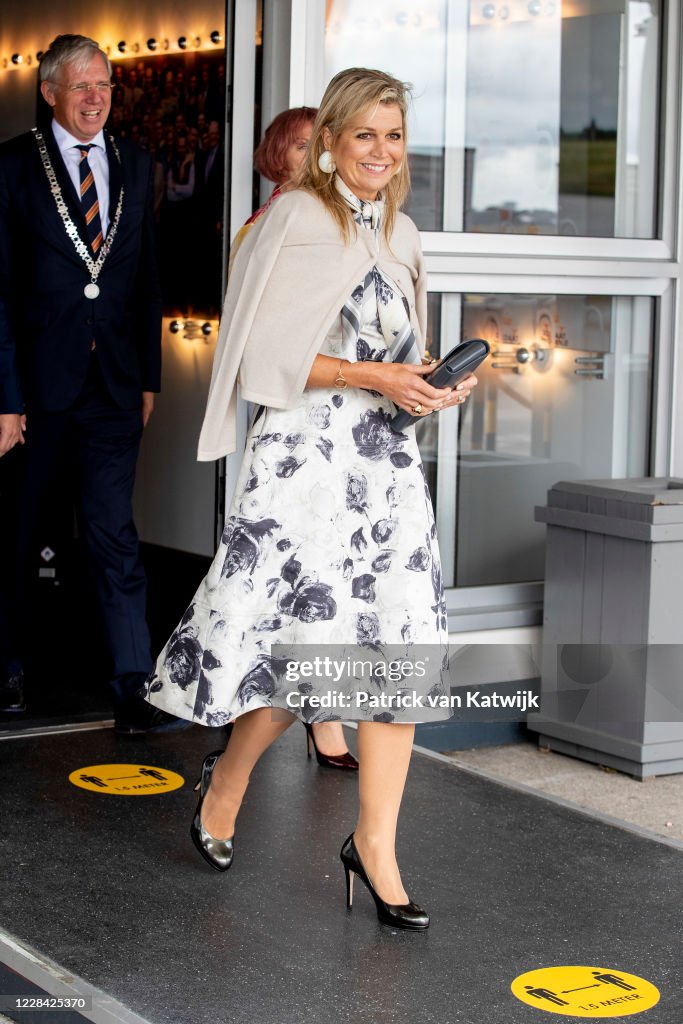Queen Maxima Of The Netherlands Attends A Music Project In Katwijk