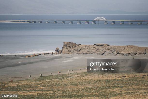 Lake of Urmia in the northwest of Iran, which had been shrinking in one of the worst ecological disasters of the past 25 years, is seen after the...