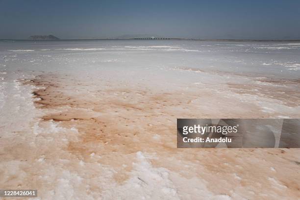Lake of Urmia in the northwest of Iran, which had been shrinking in one of the worst ecological disasters of the past 25 years, is seen after the...