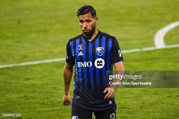 Look on Montreal Impact midfielder Saphir Taider during the Toronto FC versus the Montreal Impact game on September 9 at Stade Saputo in Montreal, QC