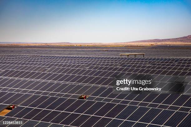 Panels of the Benban Solar Park on February 07, 2020 in Benban, Egypt.