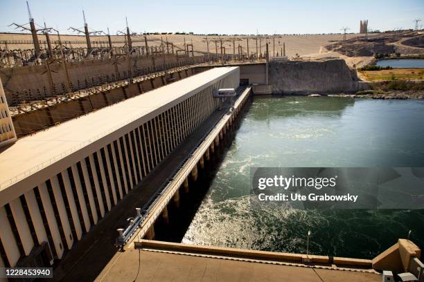 Aswan High Dam on February 07, 2020 in Benban, Egypt.