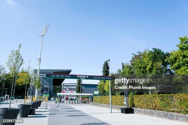 Ingang B ahead of the Jupiler Pro League match between OH Leuven and Standard Liege at the King Power at den dreef Stadion on September 12, 2020 in...