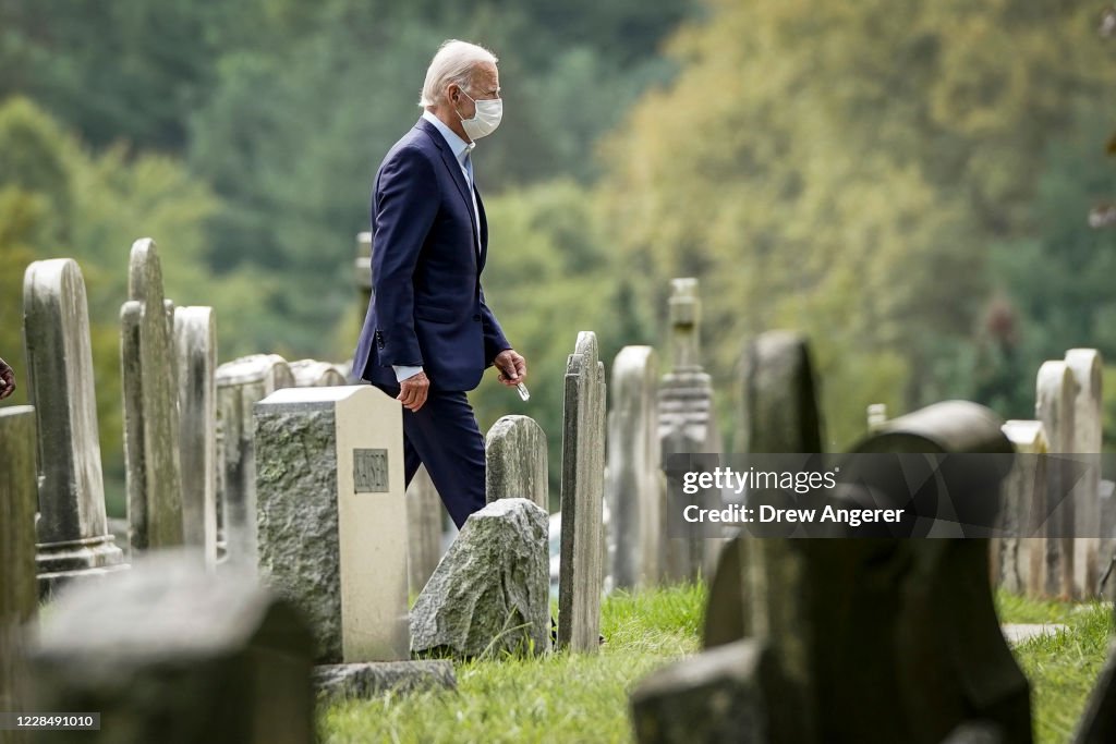 Democratic Presidential Nominee Joe Biden Attends Church Service In Delaware