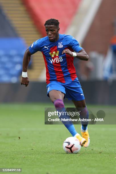 Wilfred Zaha of Crystal Palace during a Pre-Season Friendly match between Crystal Palace and Brondby IF at Selhurst Park on September 5, 2020 in...