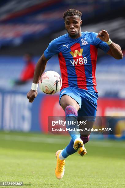 Wilfred Zaha of Crystal Palace during a Pre-Season Friendly match between Crystal Palace and Brondby IF at Selhurst Park on September 5, 2020 in...