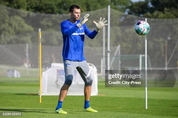 Rune Almenning Jarstein of Hertha BSC during a training session on September 14, 2020 in Berlin, Germany.