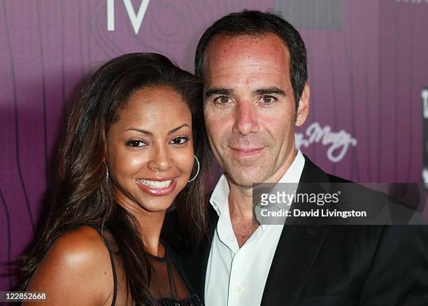 Universal Republic Records president/CEO Monte Lipman and wife Angelina Lipman attend Cash Money Records' Lil Wayne album release party for "Tha...
