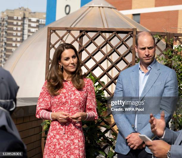 Prince William, Duke of Cambridge and Catherine, Duchess of Cambridge during a visit to the East London Mosque to meet volunteers who have supported...