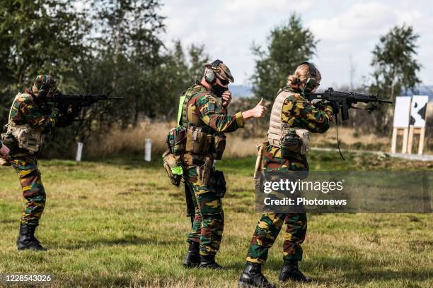 Butgenbach Shell Princess Elisabeth of Belgium pictured during her military initiation ...