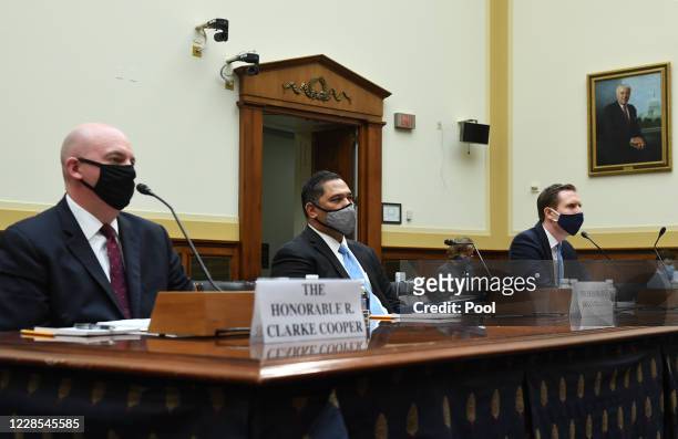 Clarke Cooper, Assistant Secretary of State for Political-Military Affairs, Brian Bulatao, Under Secretary of State for Management and Marik String,...