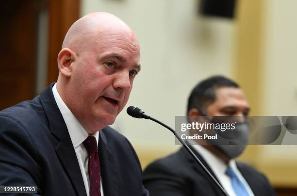 Clarke Cooper, Assistant Secretary of State for Political-Military Affairs, and Brian Bulatao, Under Secretary of State for Management, testify...