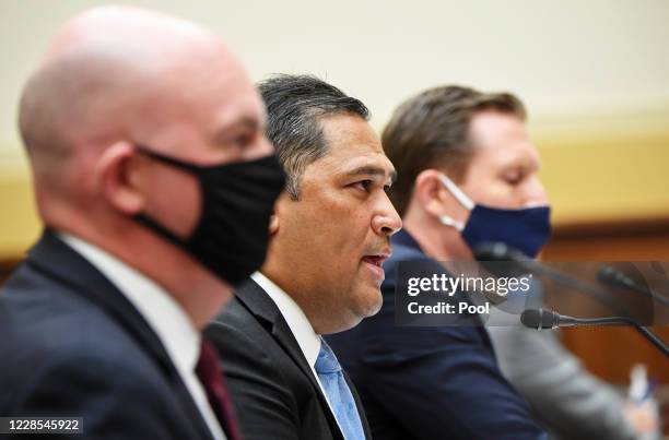 Clarke Cooper, Assistant Secretary of State for Political-Military Affairs, Brian Bulatao, Under Secretary of State for Management and Marik String,...