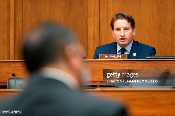 Representative Dean Phillips, a Democrat from Minnesota speaks during a House Committee on Foreign Affairs hearing looking into the firing of State...