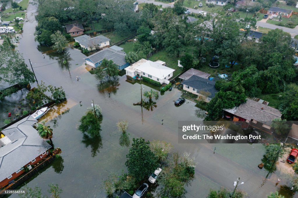 PENSACOLA, USA - SEPTEMBER 16:
Downed trees and flooding in Wes