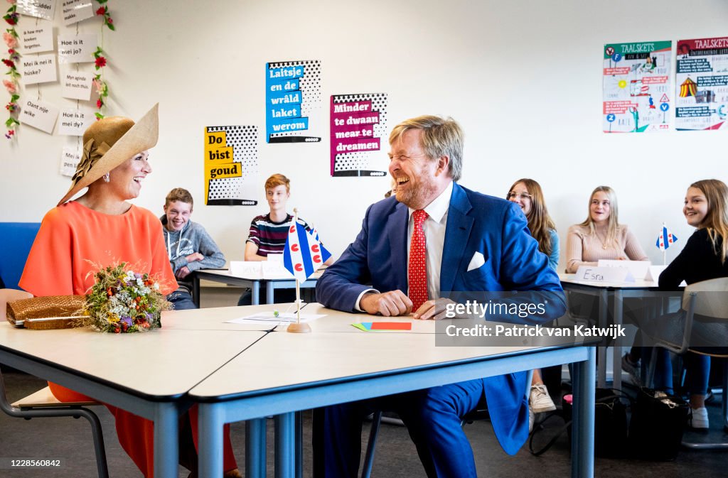 King Willem-Alexander Of The Netherlands and Queen Maxima Of The Netherlands Visit Region Friesland