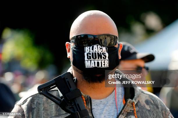 Supporters of the Second Amendment to the United States Constitution gather as they hold their annual march, for the right to bear arms, at the...