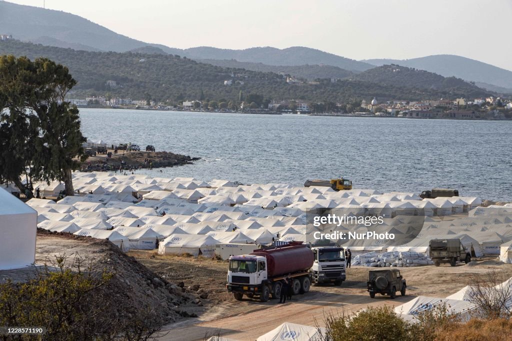 New Refugee Camp On Lesbos Island In Greece