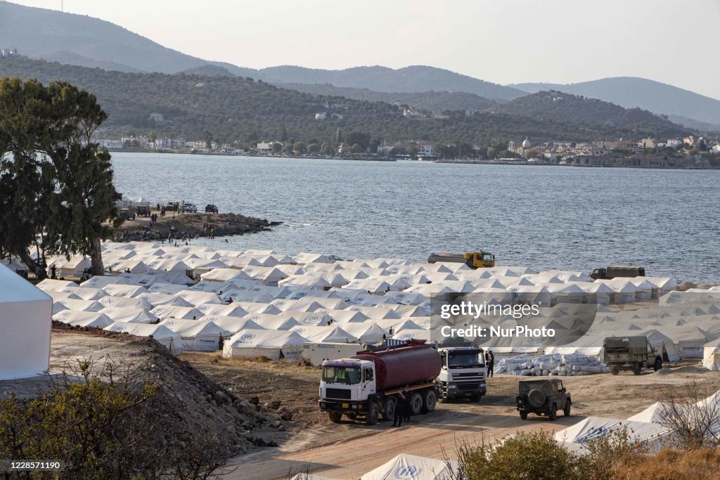New Refugee Camp On Lesbos Island In Greece