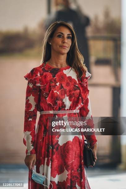 Danish princess Marie Cavallier arrives to visit the exhibition "The golden age of Danish paintings " at the Petit Palais in Paris, on September 18,...