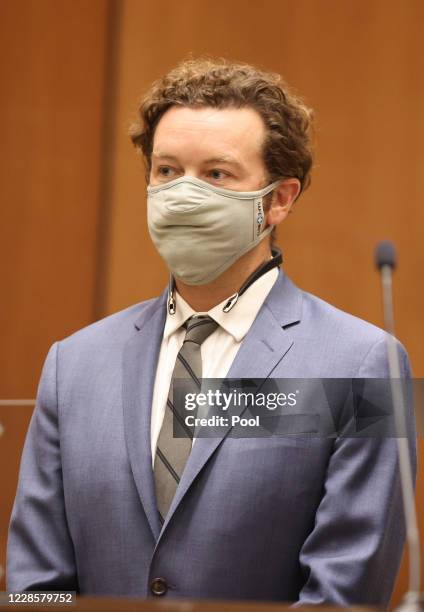 Actor Danny Masterson is arraigned on rape charges at Clara Shortridge Foltz Criminal Justice Center on September 18, 2020 in Los Angeles,...