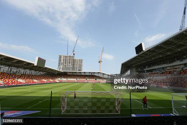 General view of the inside of the stadium during the Sky Bet Championship match between Brentford and Huddersfield Town at Griffin Park, London, UK,...