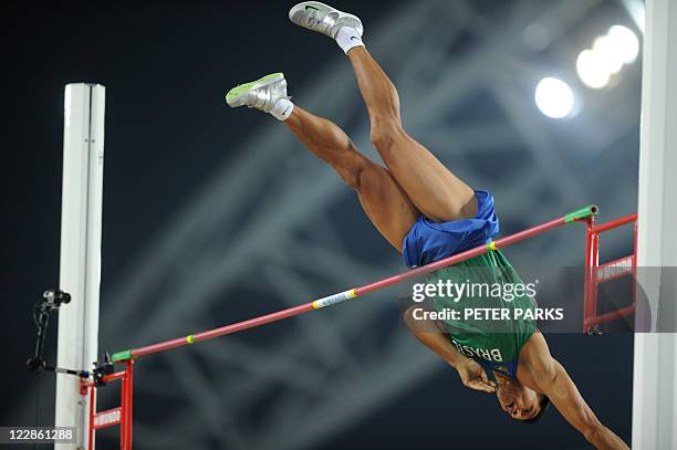 Brazil's Fabio Gomes Da Silva competes in the men's pole vault final at the International Association of Athletics Federations World Championships in...